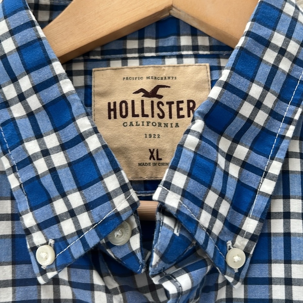 šBUY2 for $15šHollister Checkered Plaid Button Down Longsleeve Shirt size XL - Picture 6 of 10